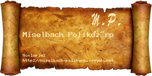 Miselbach Polikárp névjegykártya